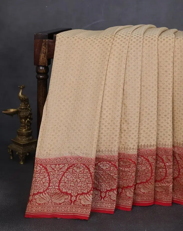 Antique Gold Banarasi Saree